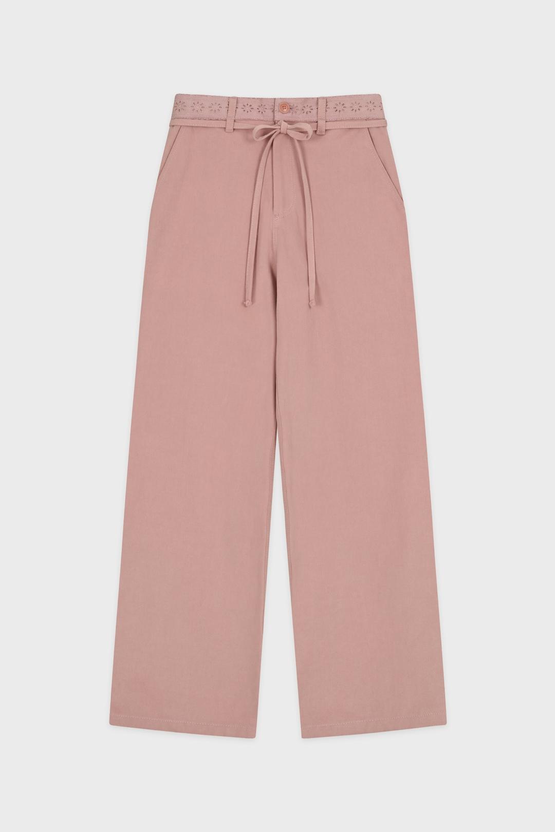 Lace Cotton Pants (Pink)