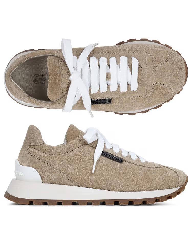 [명품] 브루넬로쿠치넬리 스웨이드 샤이니 탭 스니커즈 MZSFG2110 C4180