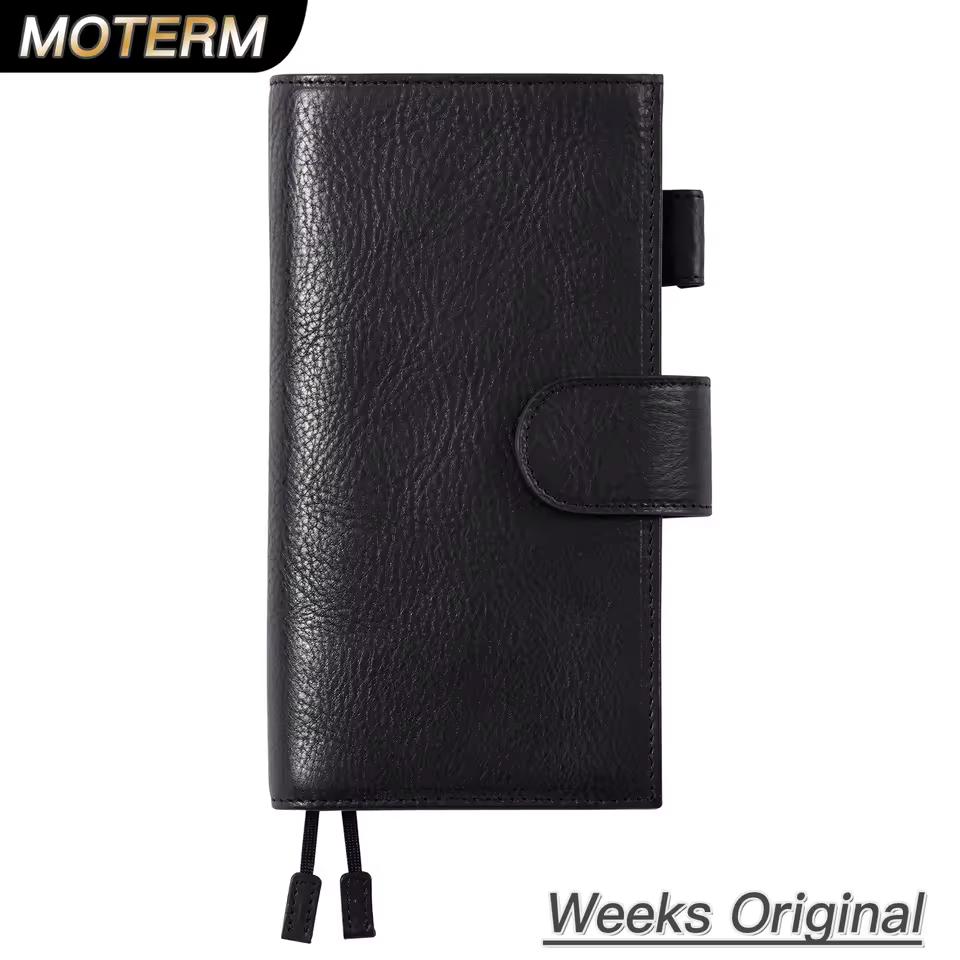 Moterm Original Weeks 커버 호보 위크 풀 그레인 채식 무두질 가죽 플래너 정품 소 가죽 노트 일기 주최자 저널