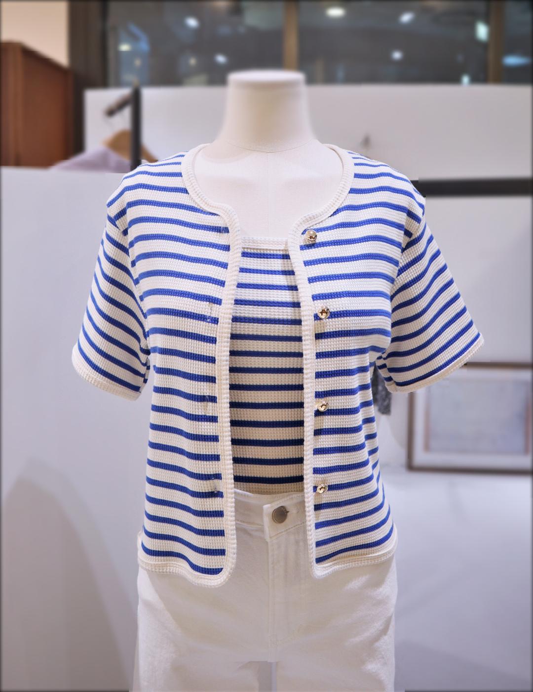 [나무그림] 베이킹ST (2가지색상 스트라이프 나시탑 세트) NCM4CD016