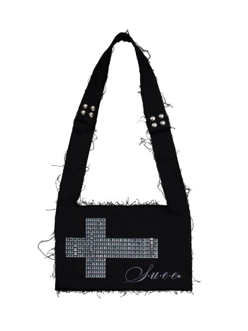 TWO-WAY RAW CROSSBAG / BLACK