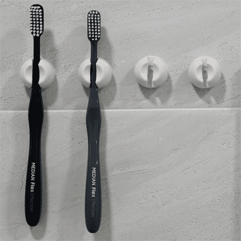 브로픽 무타공 흡착식 칫솔 혀클리너 걸이, 4개