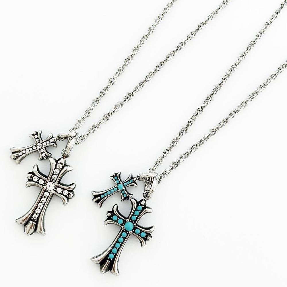 Feminine Cross Cubic Necklace