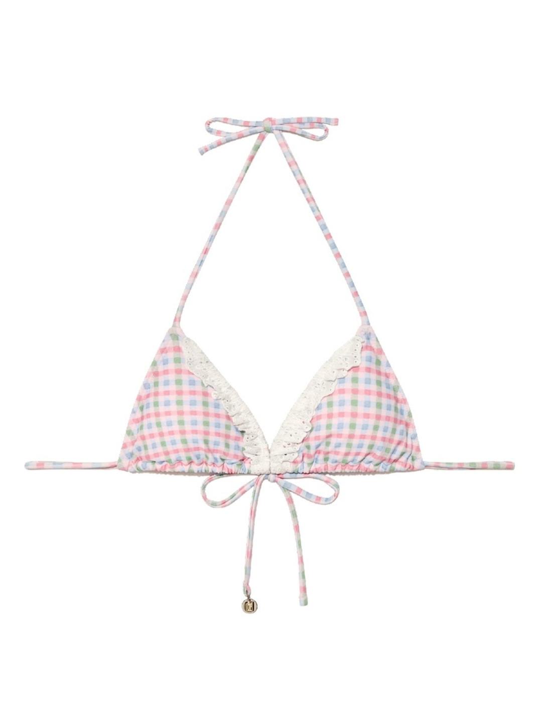 FRILL BIKINI TOP (CANDY BLOCK)