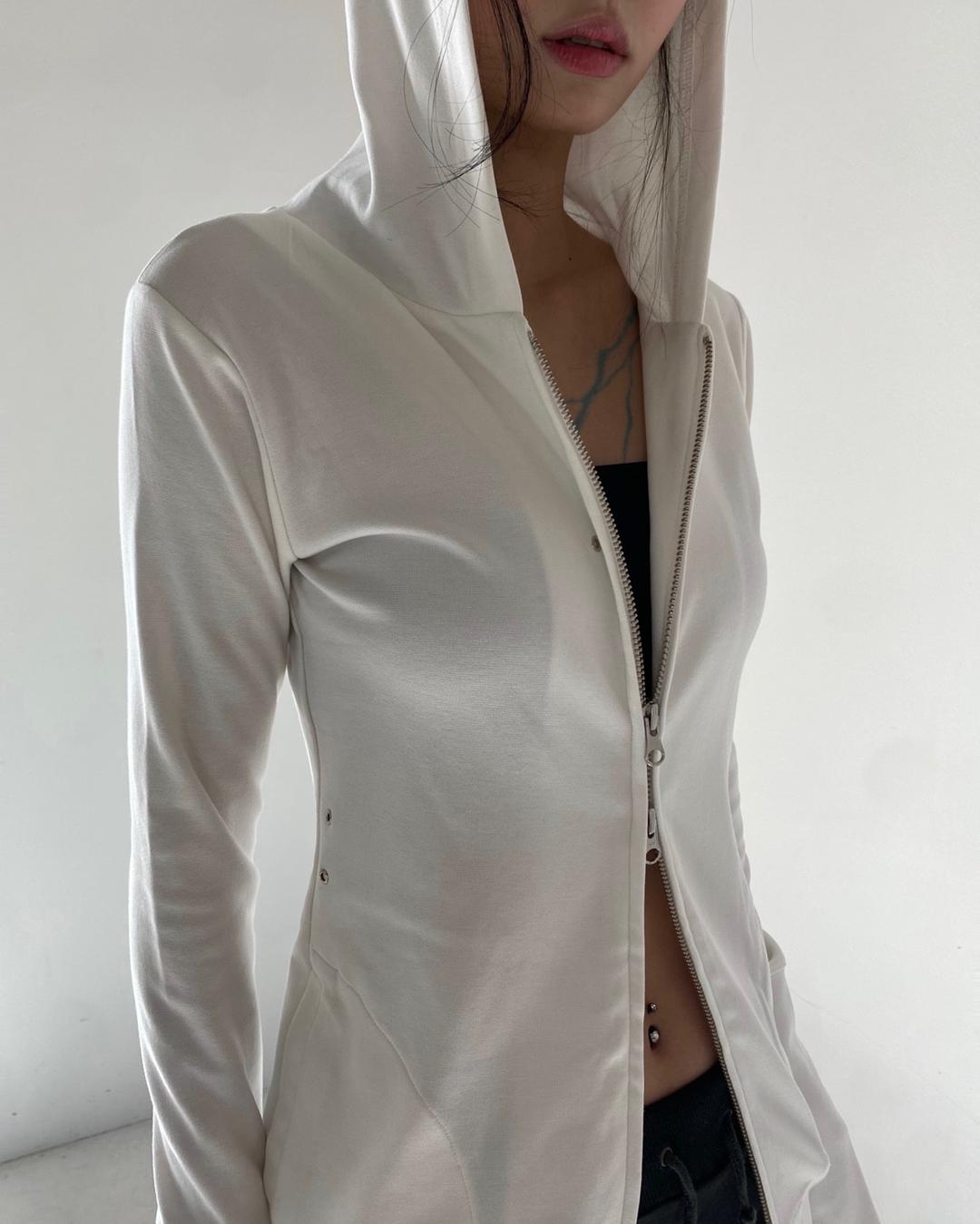 (10/5 예약발매) EYELET ZIP-UP HOODIE