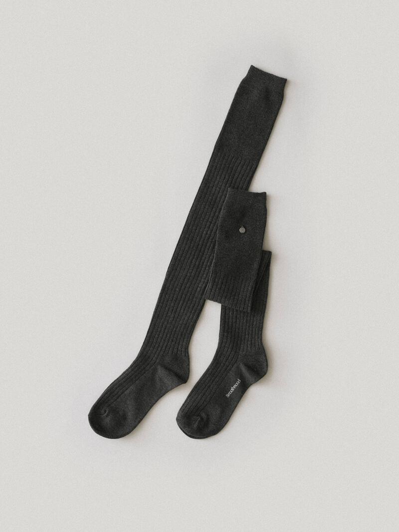Logo Pendant Knee Socks Dark Gray (2nd)