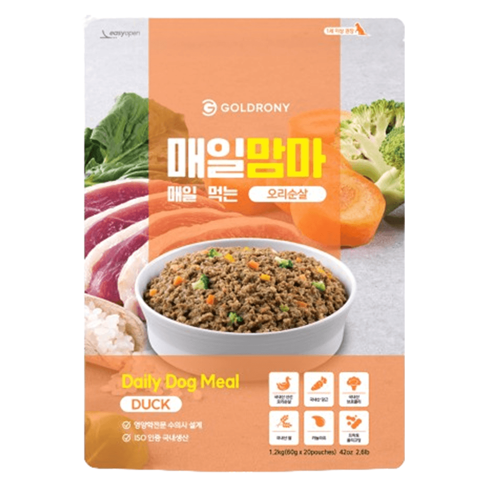 골드로니 생후 3개월령 이상 매일맘마 오리순살 강아지 화식사료, 오리, 60g, 20개 - 화식사료 | 쿠팡