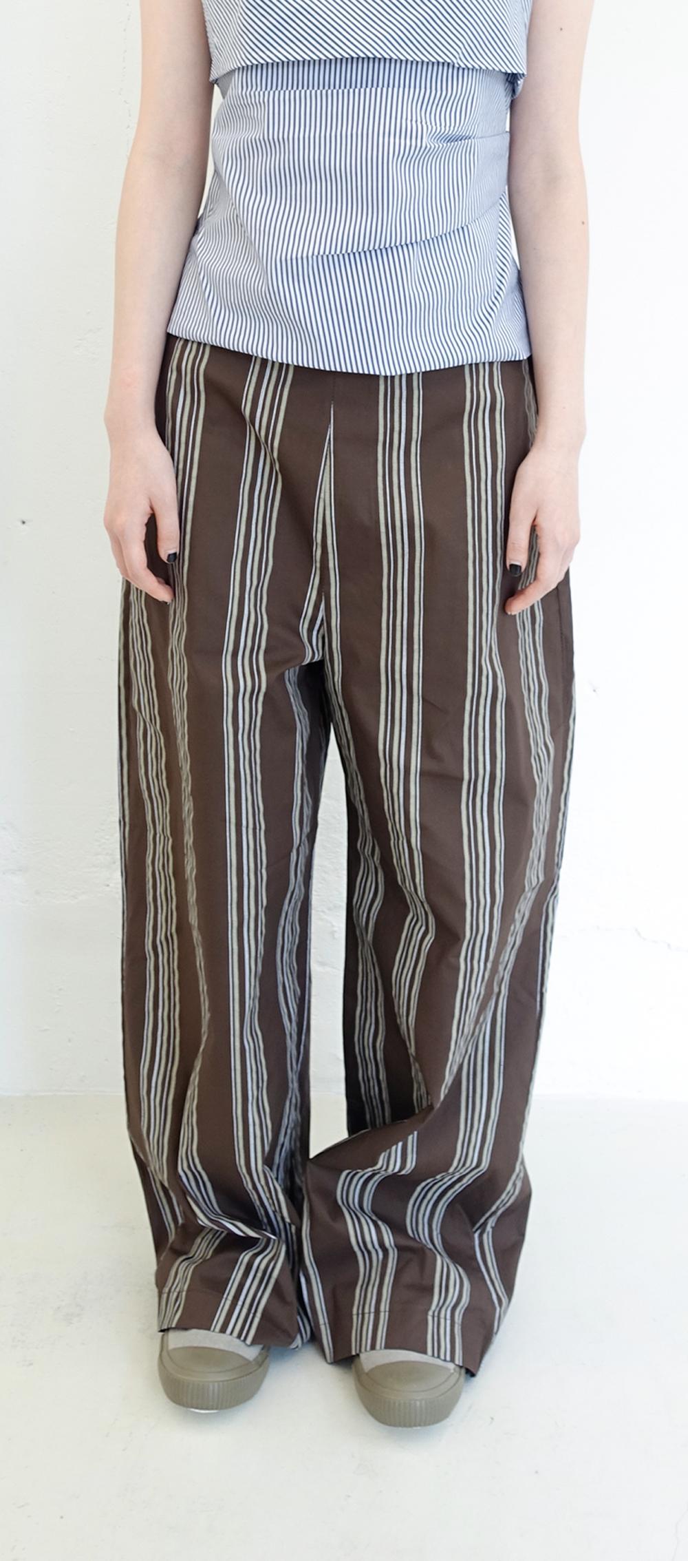 pajama stripe wide pants