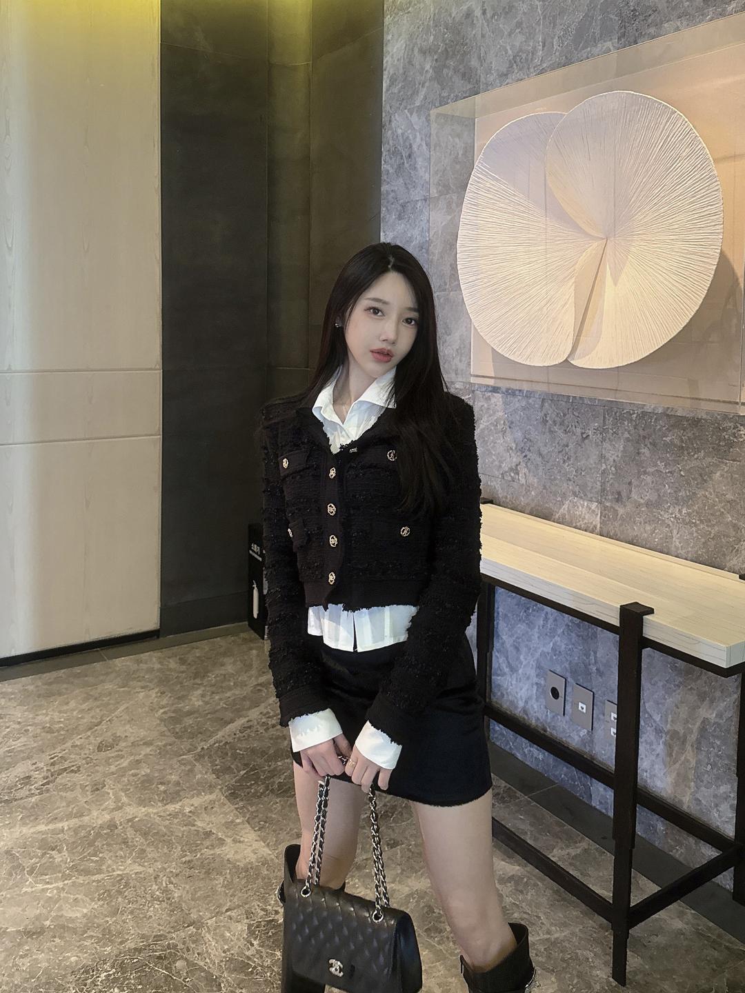 나잇 트위드 수술 자켓 가디건 (2color)