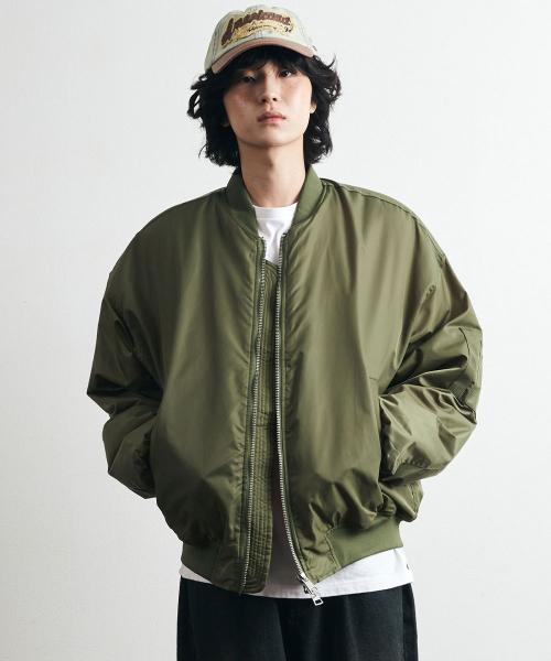 패디드 MA-1 오버핏 자켓-카키