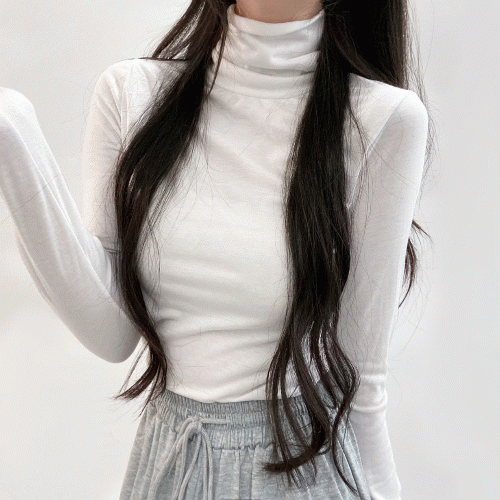 [1+1할인/가성비갑/9color] 슬림핏 기모 목폴라 겨울 긴팔 폴라티