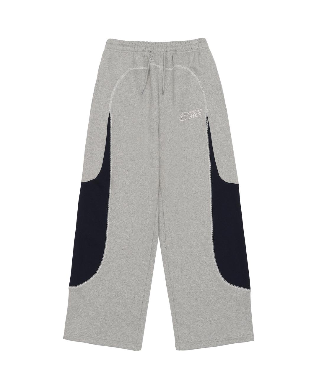 SYMBOL LOGO COLOR BLOCK SWEATPANTS GREY