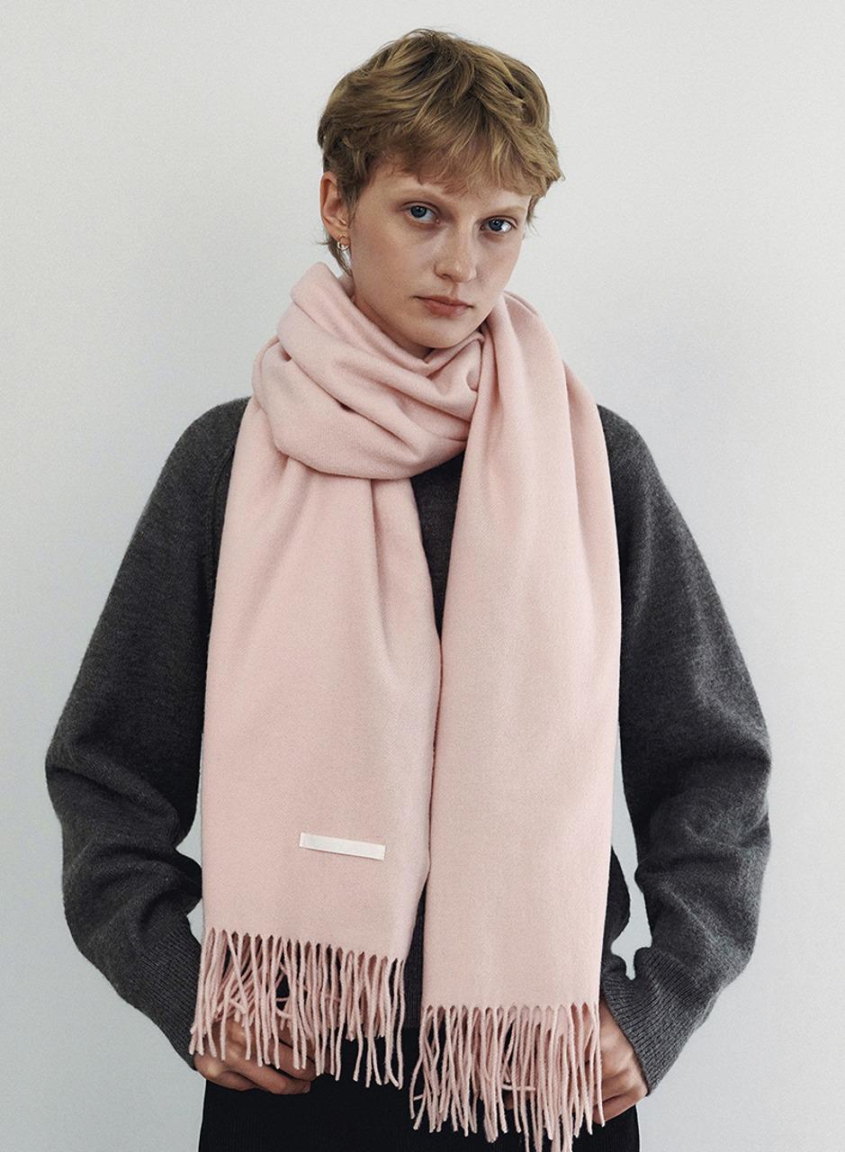 에어리 니트 맥시 머플러 - 소프트 핑크