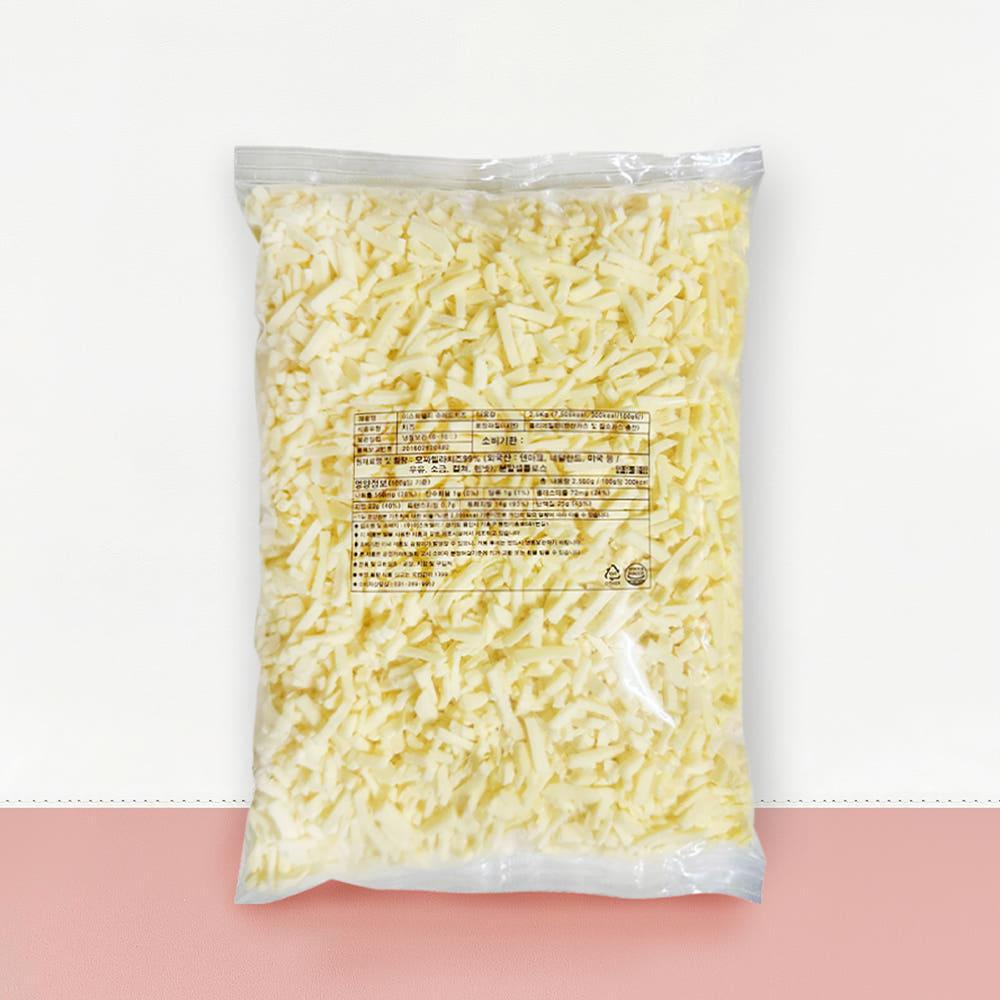 [지케이푸드] 이스트밸리 슈레드치즈 2.5kg 모짜렐라 자연 피자 치즈