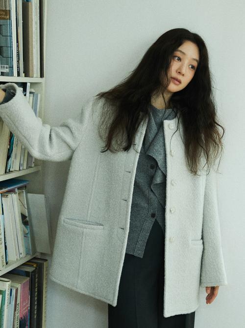 Boucle Round Neck Jacket SW5WJ410-C3