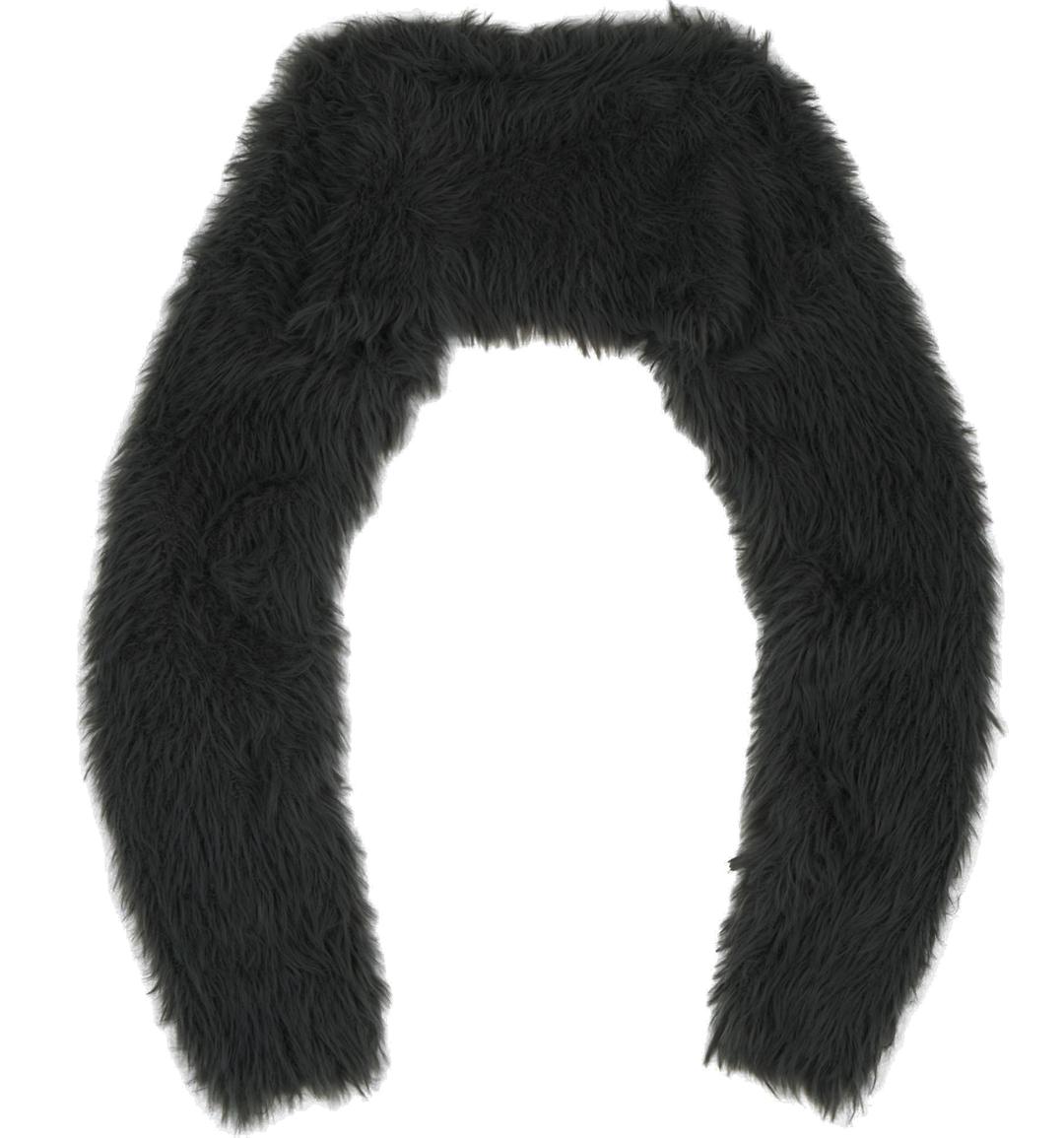 Fur knit bolero (Black)