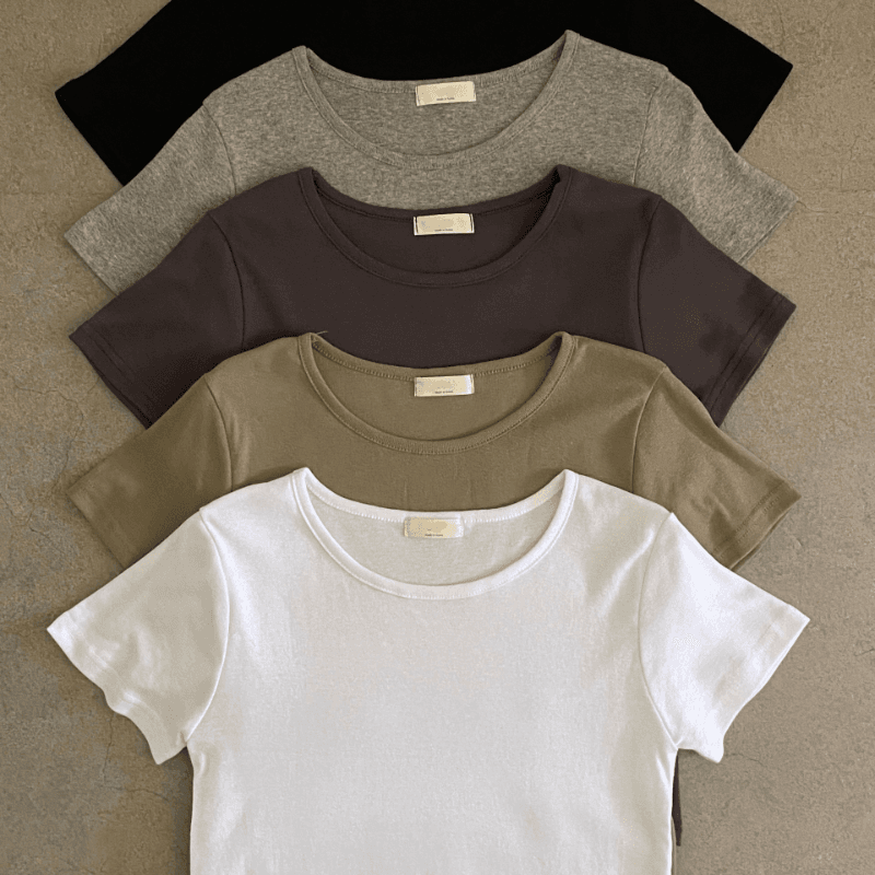 포메이드 1+1할인 데이프 라운드 반팔티 (5color)