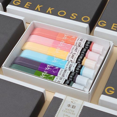 겟코소 투명 수채화물감 12.5ml 6색 세트