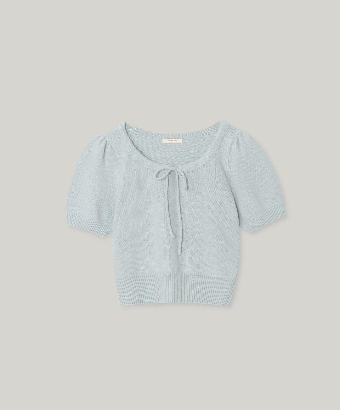 U넥 마들렌 니트 (pastel blue)