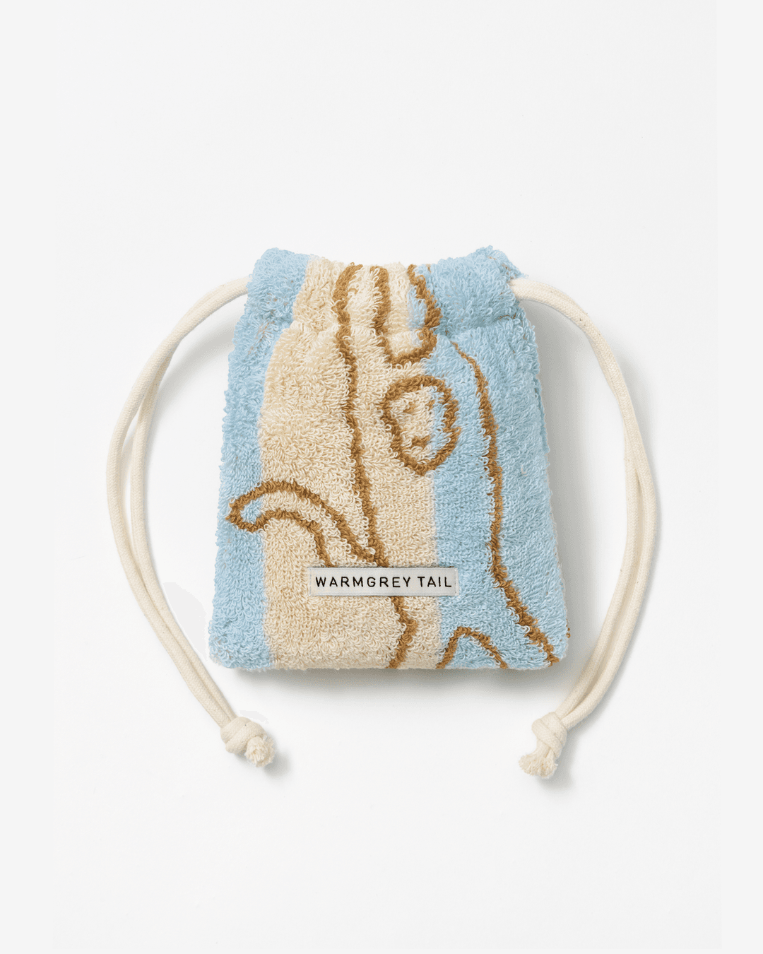 [WGT Only] 몽키 테리 파우치 - 블루 스트라이프 MONKEY TERRY POUCH - BLUE STRIPE