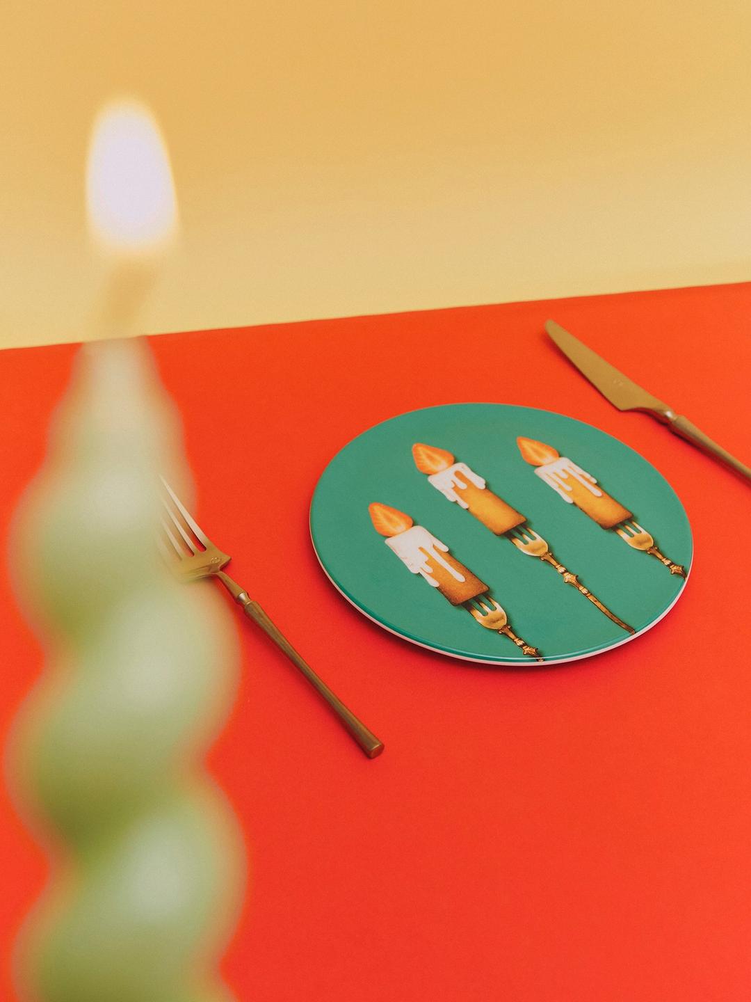 Yoshida Candle Plate - Green