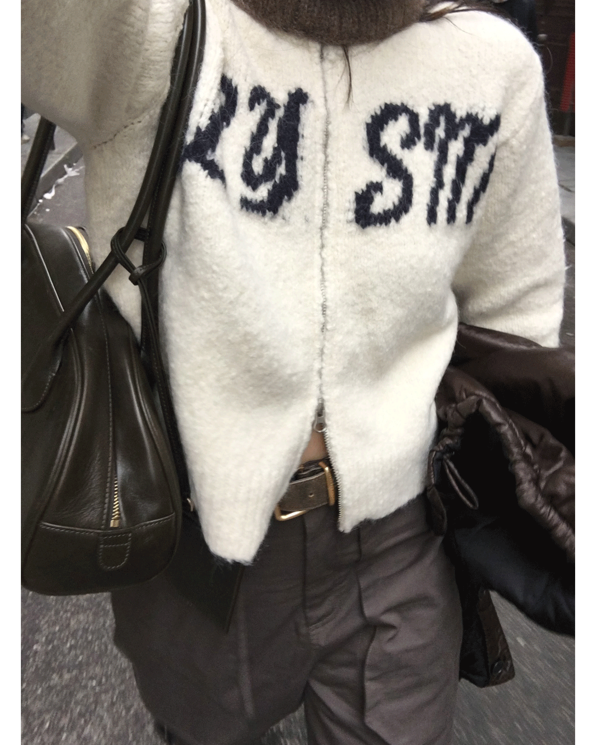 MARKEDLY PICK!*) BOOKLE  TWO WAY ZIP UP KNIT (3COLOR)