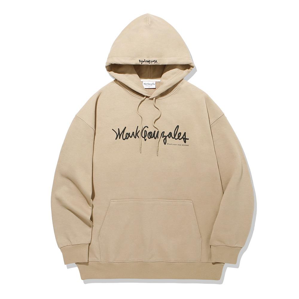 사인 로고 후드 카멜