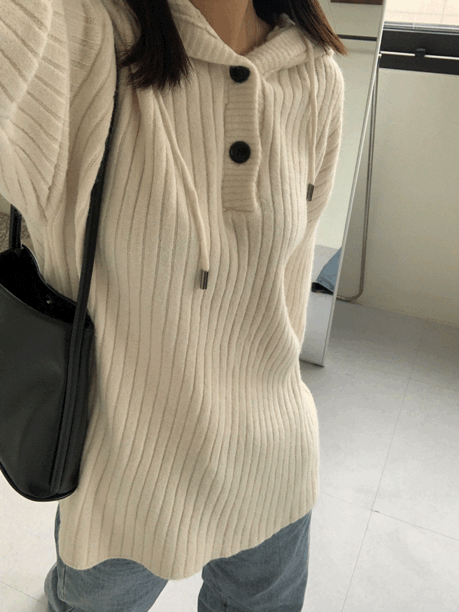 제레미 롱 후드 Knit