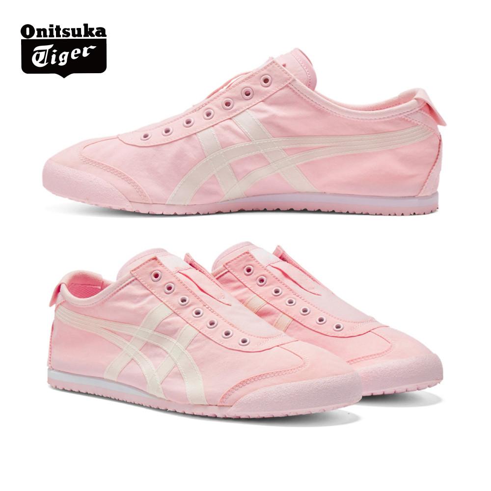 오니츠카타이거 멕시코66 핑크 크림 슬립온 여성 사이즈