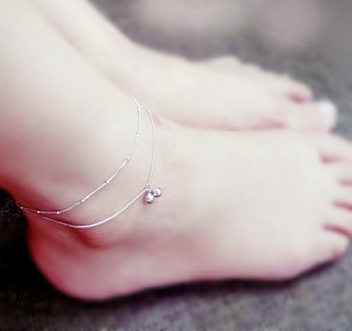 (예쁘다) 🍒실버 앵두 발찌
