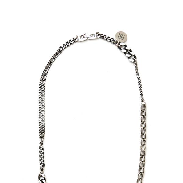 STEGA ANTIQUE MULTI CHAIN NECKLACE / EBONY BLACK