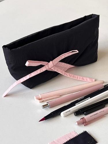 발레코어 리본 천 필통 12color 패브릭 봉제 방수 귀여운 대학생 고등학생 중학생