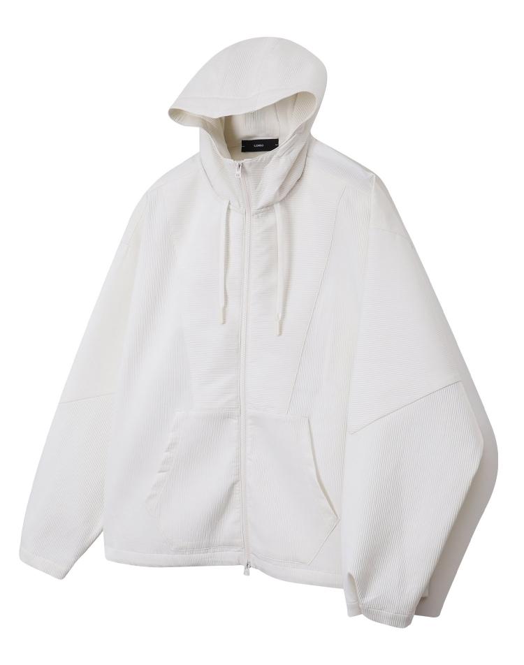 플리츠 후드 집업 크림 IETS3F203CR