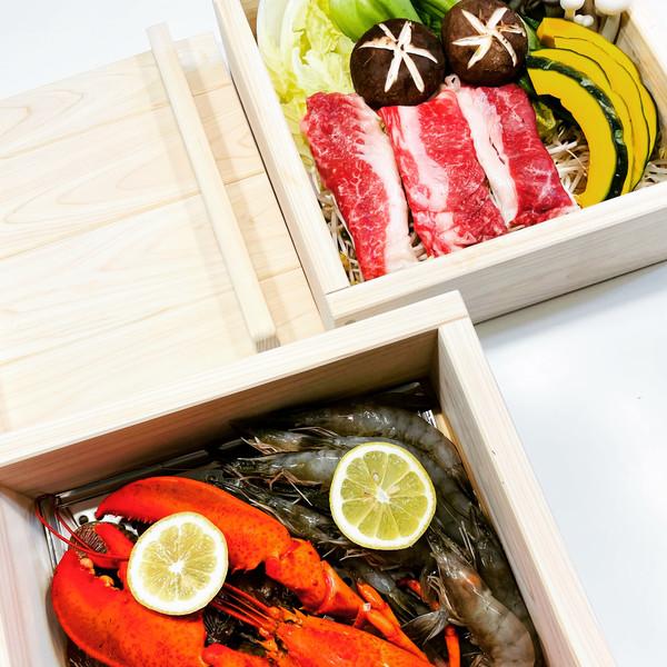 편백나무찜기 2단 풀세트(찜기2+뚜껑1+물솥1+스텐채반2)