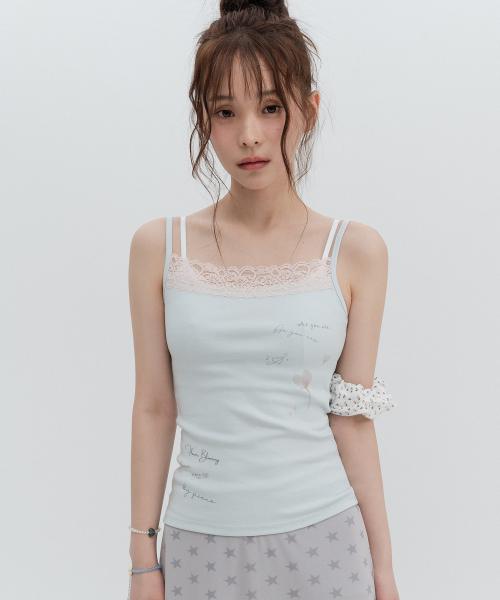플라워 레이스 슬리브리스