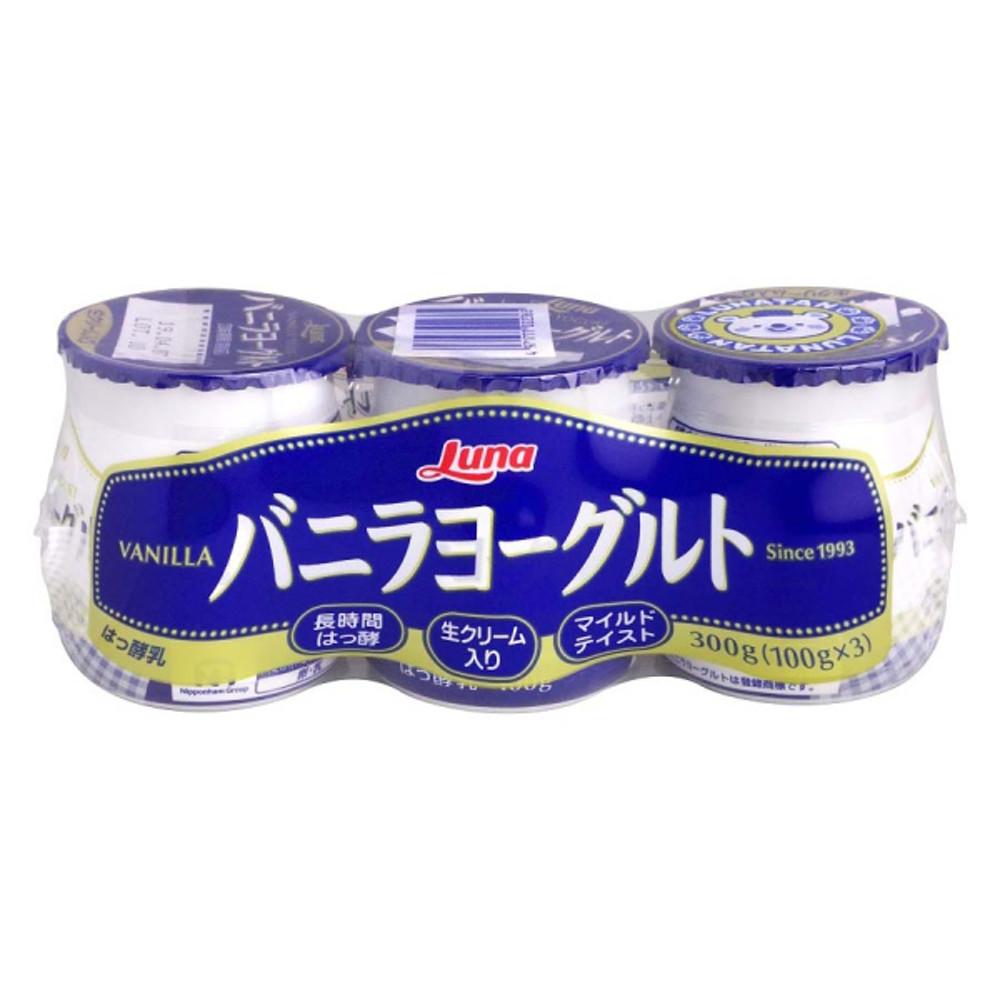 일본 루나 바닐라 요구르트 100g x 3개입 세트 [원산지:일본]