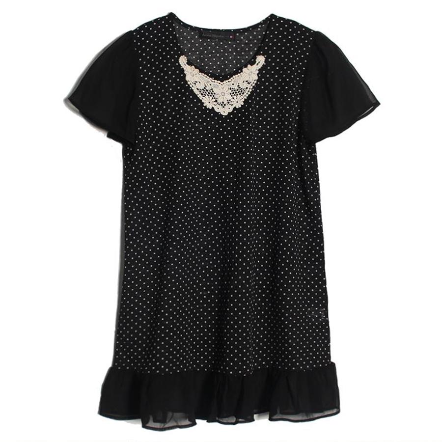 dot chiffon onepiece