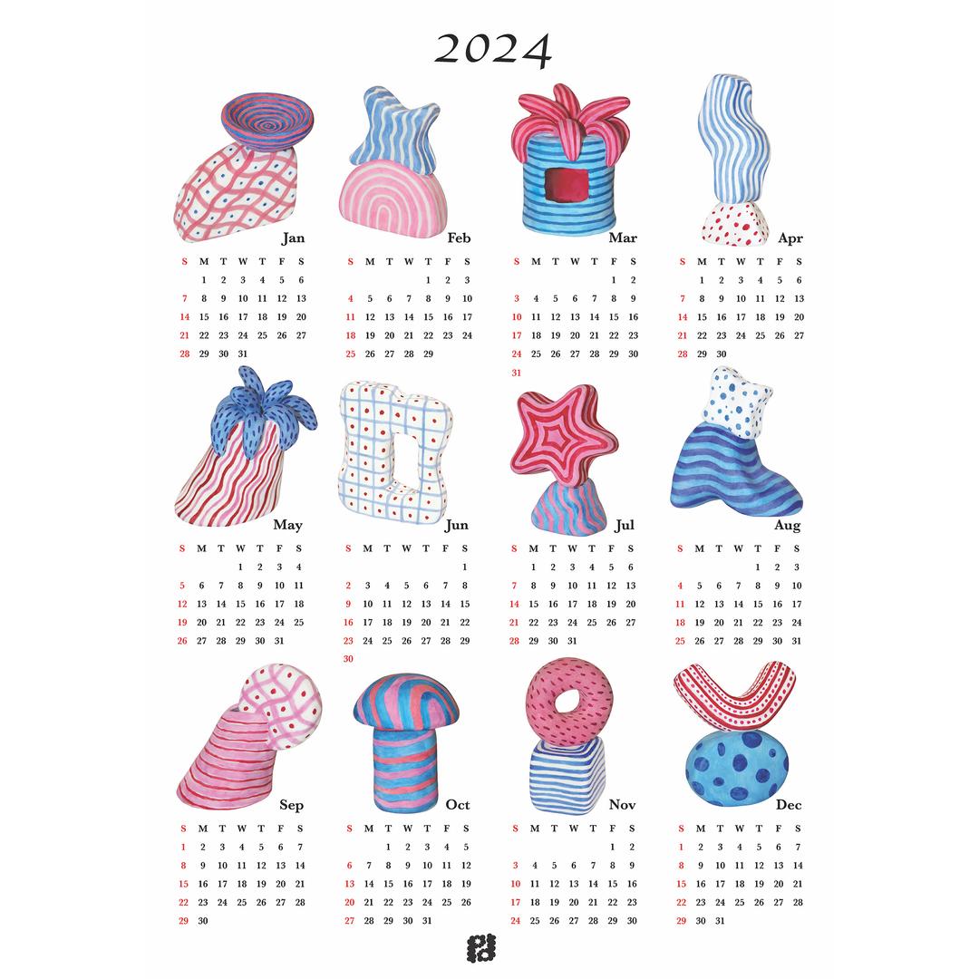 2024 calender poster (Sculpture garden)