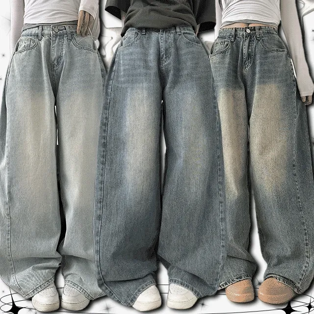 1+1할인[진짜찐최애템/숏롱선택] 핏감좋은 핀턱 와이드 데님팬츠