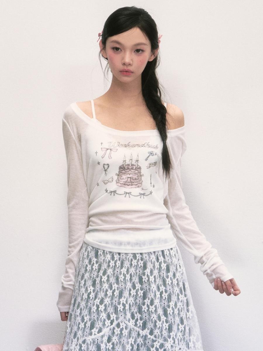 Weekendhub Birthday Wish Sheer Top