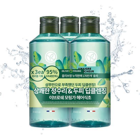 이브로쉐 모링가 리프레시 헤어식초 400ml 트리플 기획