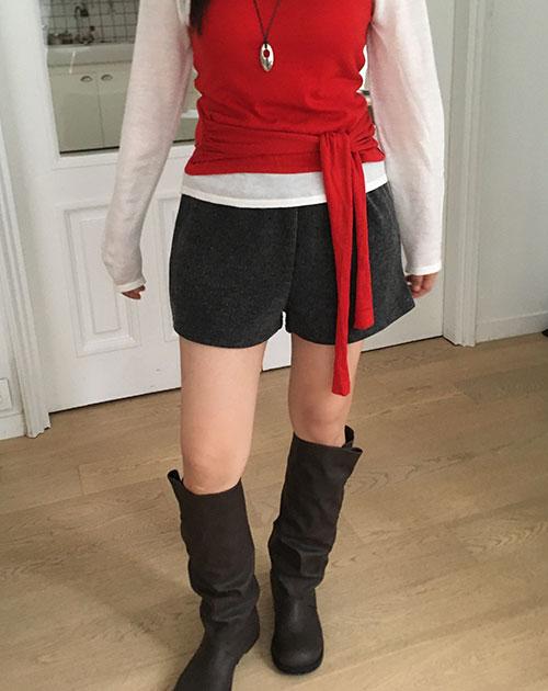 코지 니트 반바지