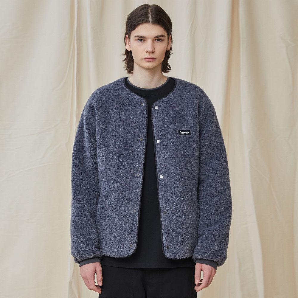 리버시블 플리스 카라리스 자켓 그레이