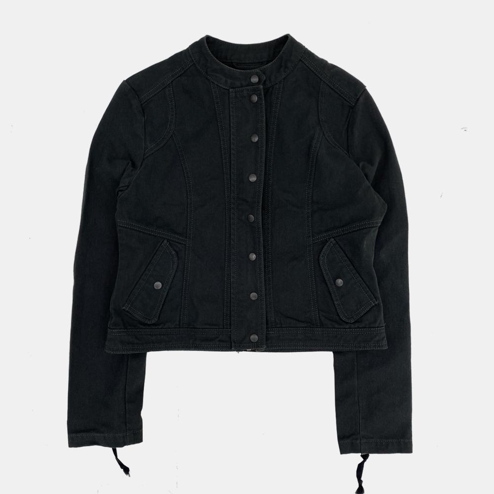 Washed biker jacket (Khakish dark grey)