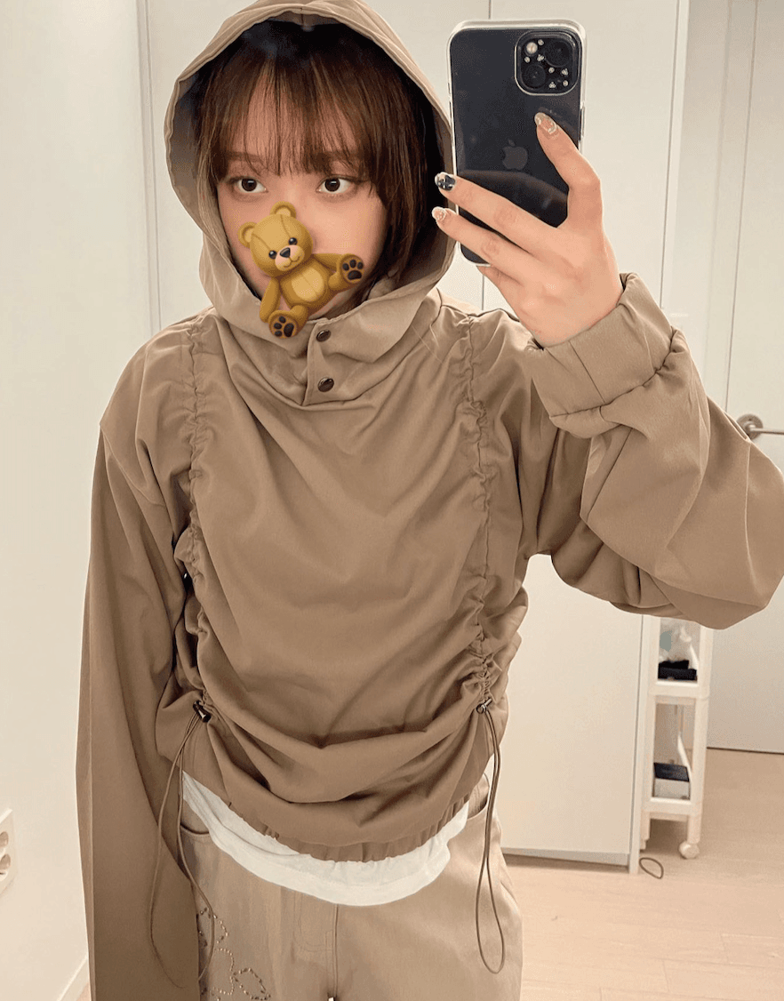 Shirring Hoodie (2 colors)