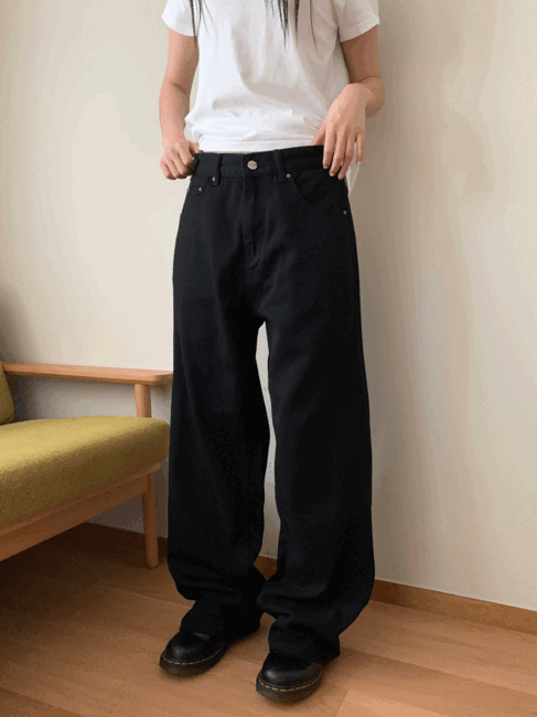 솔트 루즈 와이드 코튼 팬츠 (2color)