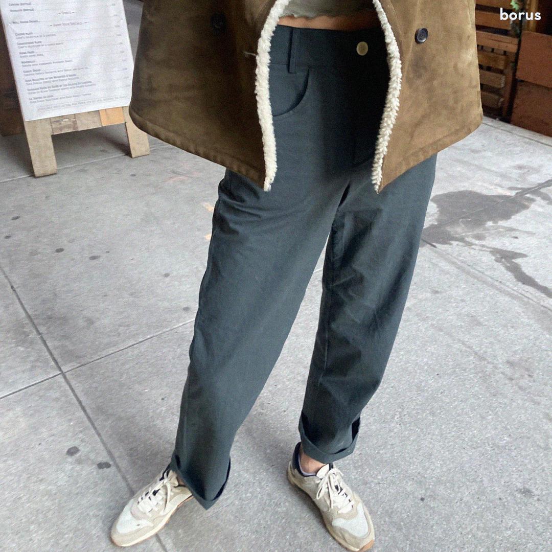 「borus」 crease-effect pants (1st)