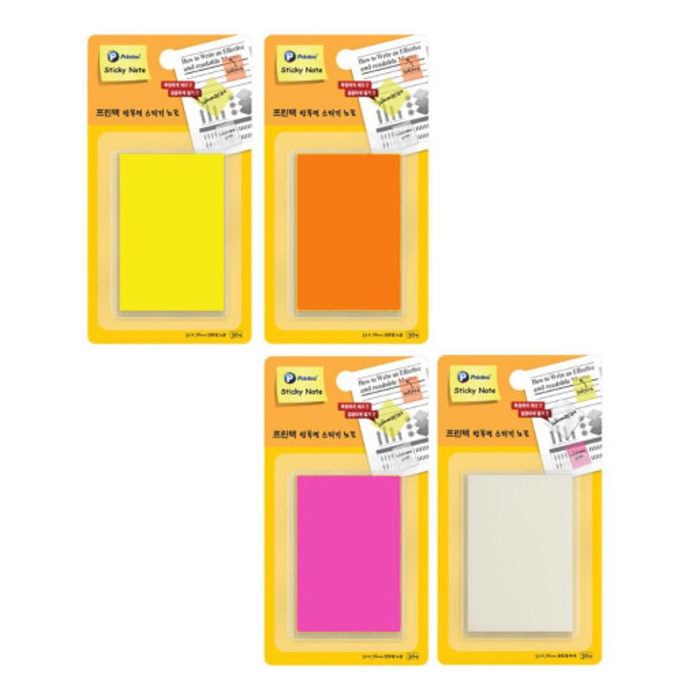프린텍 반투명 스티키 노트 51x76mm CL5176