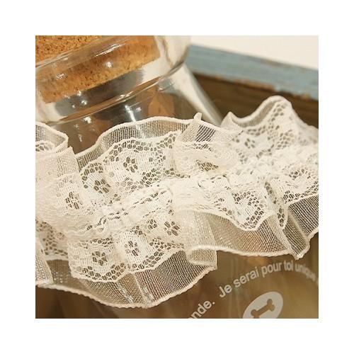 이중 오간디 양주름레이스(백색)