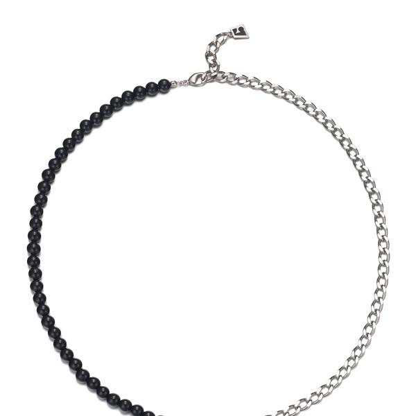 Essential Onyx Ball & Chain Necklace - White
